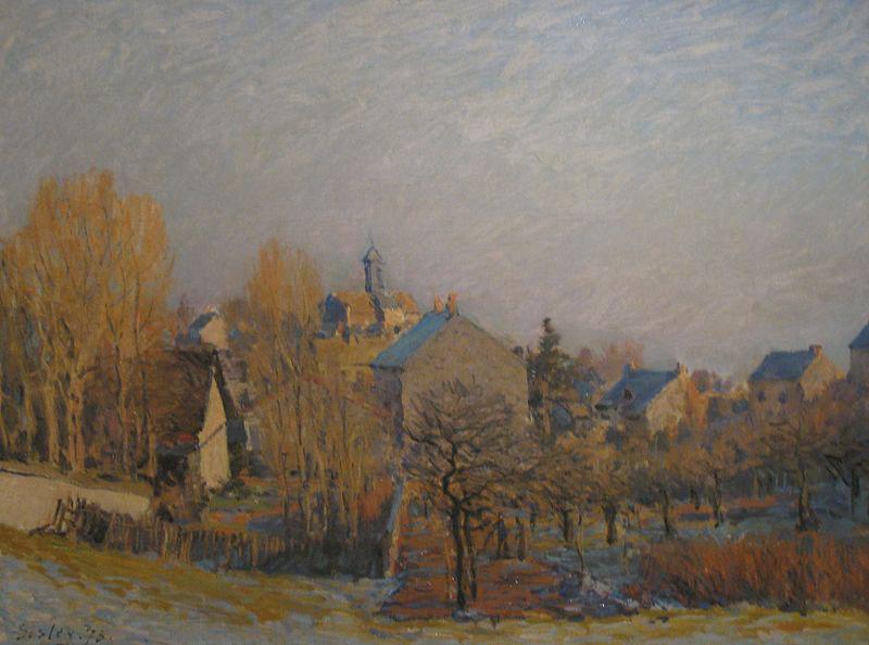 Alfred Sisley Frosty Morning in Louveciennes oil painting image